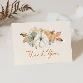 Little Pumpkin Blommigt Boho Elegant Baby Shower Tack Kort