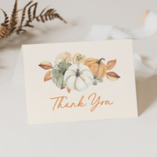 Little Pumpkin Blommigt Boho Elegant Baby Shower Tack Kort