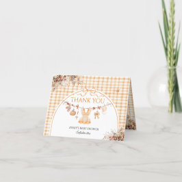 Little Pumpkin Blommigt Bow Fall Baby Shower Bokar Tack Kort