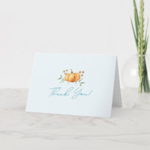 Little Pumpkin Blommigt Boy Baby Shower Tack Kort