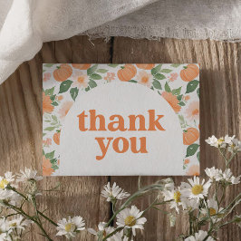 Little Pumpkin Blommigt Fall Baby Shower Tack Kort