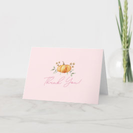 Little Pumpkin Blommigt Girl Baby Shower Tack Kort