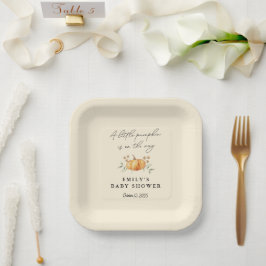Little Pumpkin Blommigt Neutralt Baby Shower