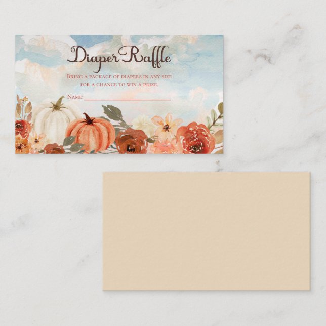 Little Pumpkin | Blommor för babyskor - hårbotten Tilläggskort (Fram/baksida)