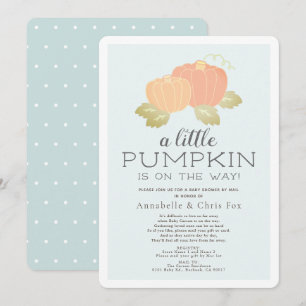 Little Pumpkin Blue Baby Shower by Mail Inbjudningar