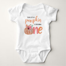 Little Pumpkin Boho Blommigt 1st Birthday T-Shirt