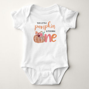 Little Pumpkin Boho Blommigt 1st Birthday T-Shirt