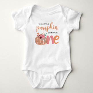 Little Pumpkin Boho Blommigt 1st Birthday T-Shirt