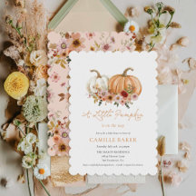 Little Pumpkin Boho Blommigt Baby Shower