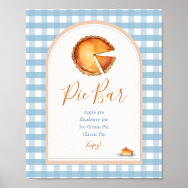 Little Pumpkin Boho Blue Gingham Paj Pub Poster