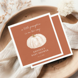 Little Pumpkin Boho Fall Baby Shower Pappersservett