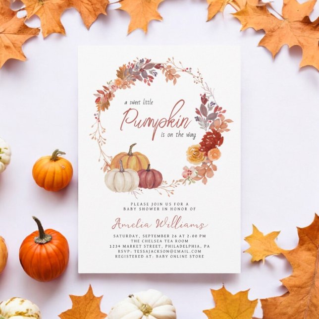 Little Pumpkin Boho Gender Neutral Baby Shower Inbjudningar (Skapare uppladdad)