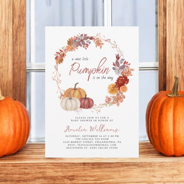 Little Pumpkin Boho Gender Neutral Baby Shower Inbjudningar (Skapare uppladdad)