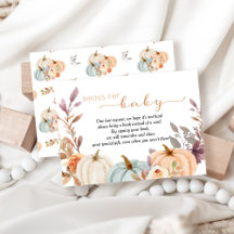 Little Pumpkin Bokar för Baby Shower