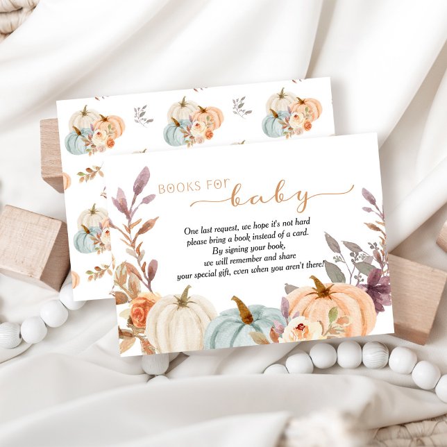 Little Pumpkin Bokar för Baby Shower Tilläggskort (Skapare uppladdad)