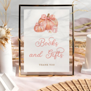 Little Pumpkin Bokar och Gifts Baby Shower Poster