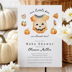 Little Pumpkin Boo Baby Shower-inbjudan Inbjudningar