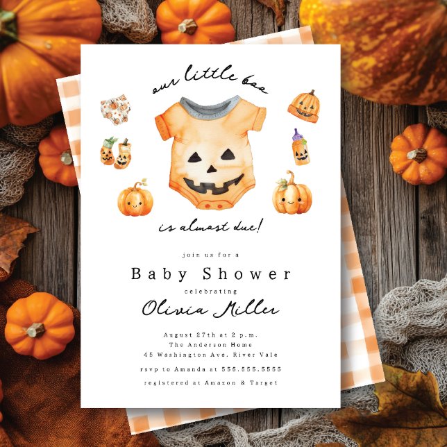 Little Pumpkin Boo Baby Shower-inbjudan Inbjudningar (Skapare uppladdad)