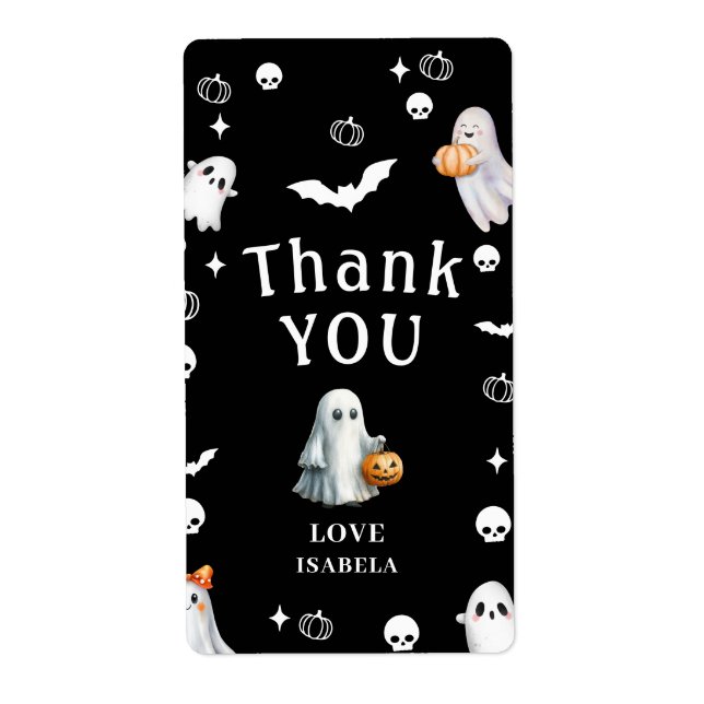 Little Pumpkin Boo – Halloween Baby Shower Fraktsedel (Framsidan)