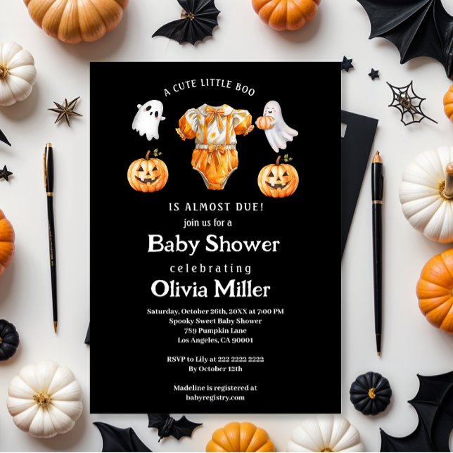 Little Pumpkin Boo - Halloween Baby Shower Inbjudningar (Skapare uppladdad)
