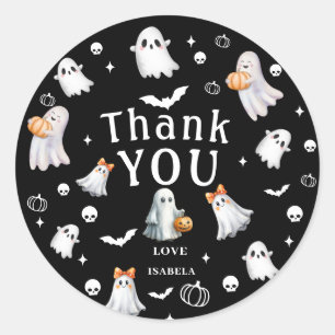 Little Pumpkin Boo – Halloween Baby Shower Runt Klistermärke