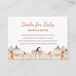 Little Pumpkin Books for Baby, Baby Shower  Tilläggskort