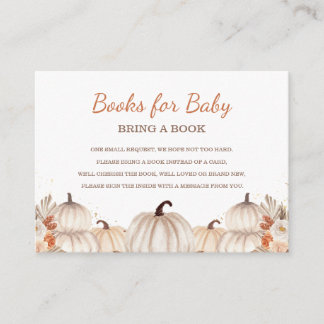 Little Pumpkin Books for Baby, Baby Shower Tilläggskort