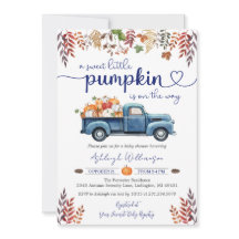 Little Pumpkin Boy Baby Shower-inbjudan