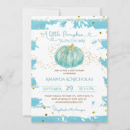 Little Pumpkin Boy Baby Shower Inbjudningar