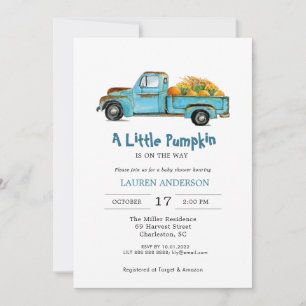 Little Pumpkin Boy Baby Shower Inbjudningar