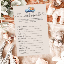 Little Pumpkin Boy Baby Shower Ord Scramble