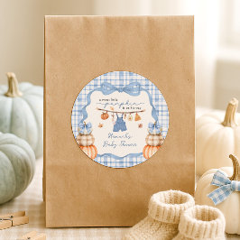 Little Pumpkin Boy Clothes Fall Baby Shower Runt Klistermärke