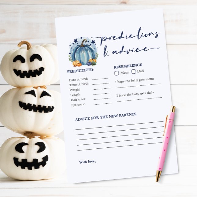 Little Pumpkin Boy Shower Predications-spel (Skapare uppladdad)