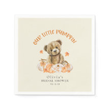 Little Pumpkin Cute Fall Nalle Baby Shower