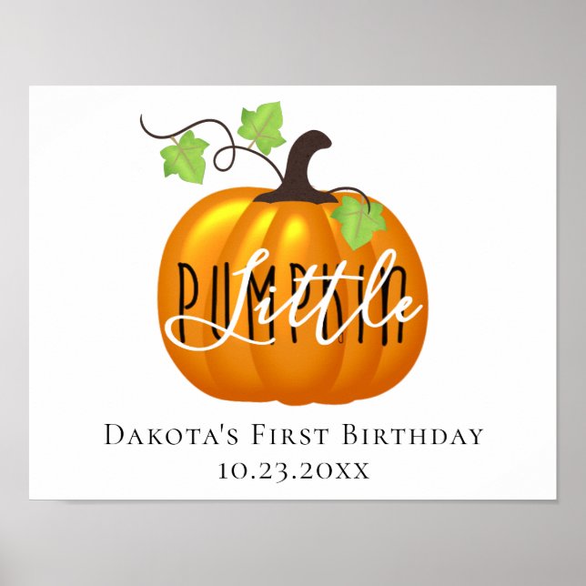 Little Pumpkin | Cute Gender Neutral Baby Poster (Framsidan)