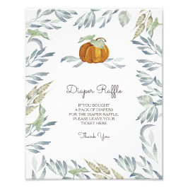 Little Pumpkin Diaper Raffle Sign Fototryck
