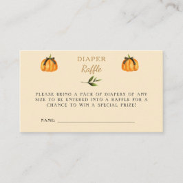 Little Pumpkin Elegant Halloween Theme Baby Shower Tilläggskort