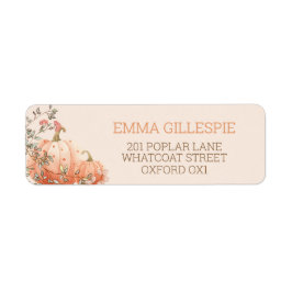 Little Pumpkin Fall Autumn Shower Adress Returadress Etikett