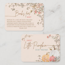 Little Pumpkin Fall Autumn Shower Bokar för