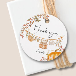 Little Pumpkin Fall Autumn Shower Tack Gåvor Etiketter