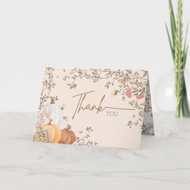 Little Pumpkin Fall Autumn Shower Tack Kort (Framsida)