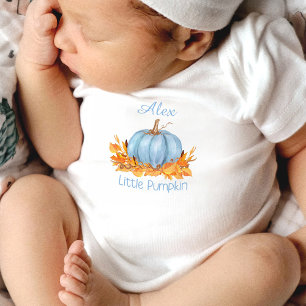Little Pumpkin Fall Baby Bodykostdräkt Namn T Shirt