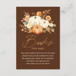 Little Pumpkin Fall Baby Shower Bokar för Baby Tilläggskort