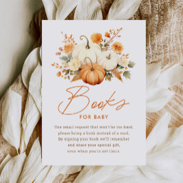 Little Pumpkin Fall Baby Shower Bokar för Baby Tilläggskort