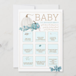 Little Pumpkin Fall Baby Shower Ice Bingo Inbjudningar
