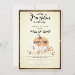 Little Pumpkin Fall Baby Shower Inbjudningar