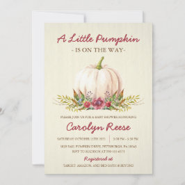 Little Pumpkin Fall Baby Shower Inbjudningar