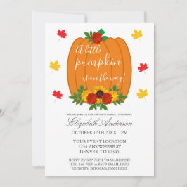 Little Pumpkin Fall Baby Shower Inbjudningar