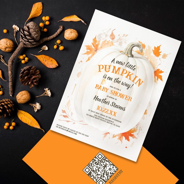 Little Pumpkin Fall Baby Shower Inbjudningar (Skapare uppladdad)