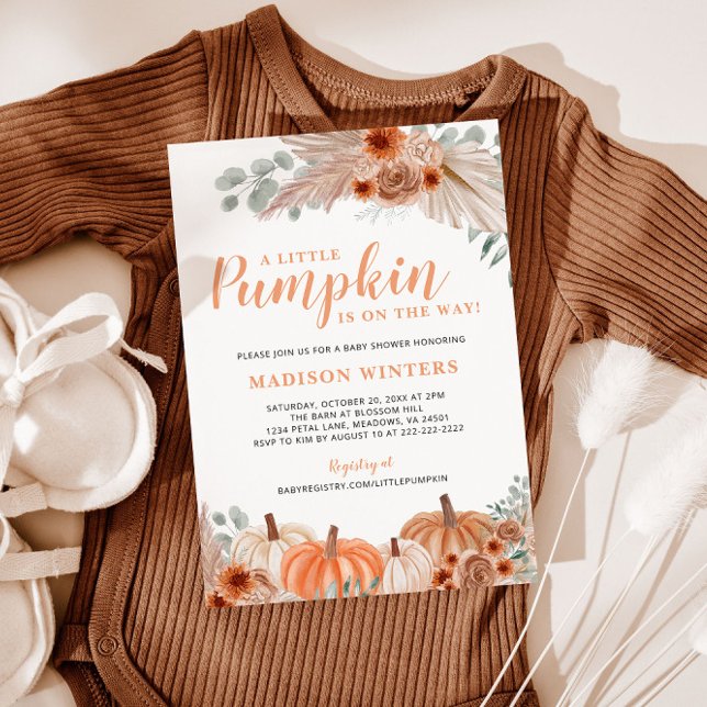 Little Pumpkin Fall Baby Shower Inbjudningar (Skapare uppladdad)